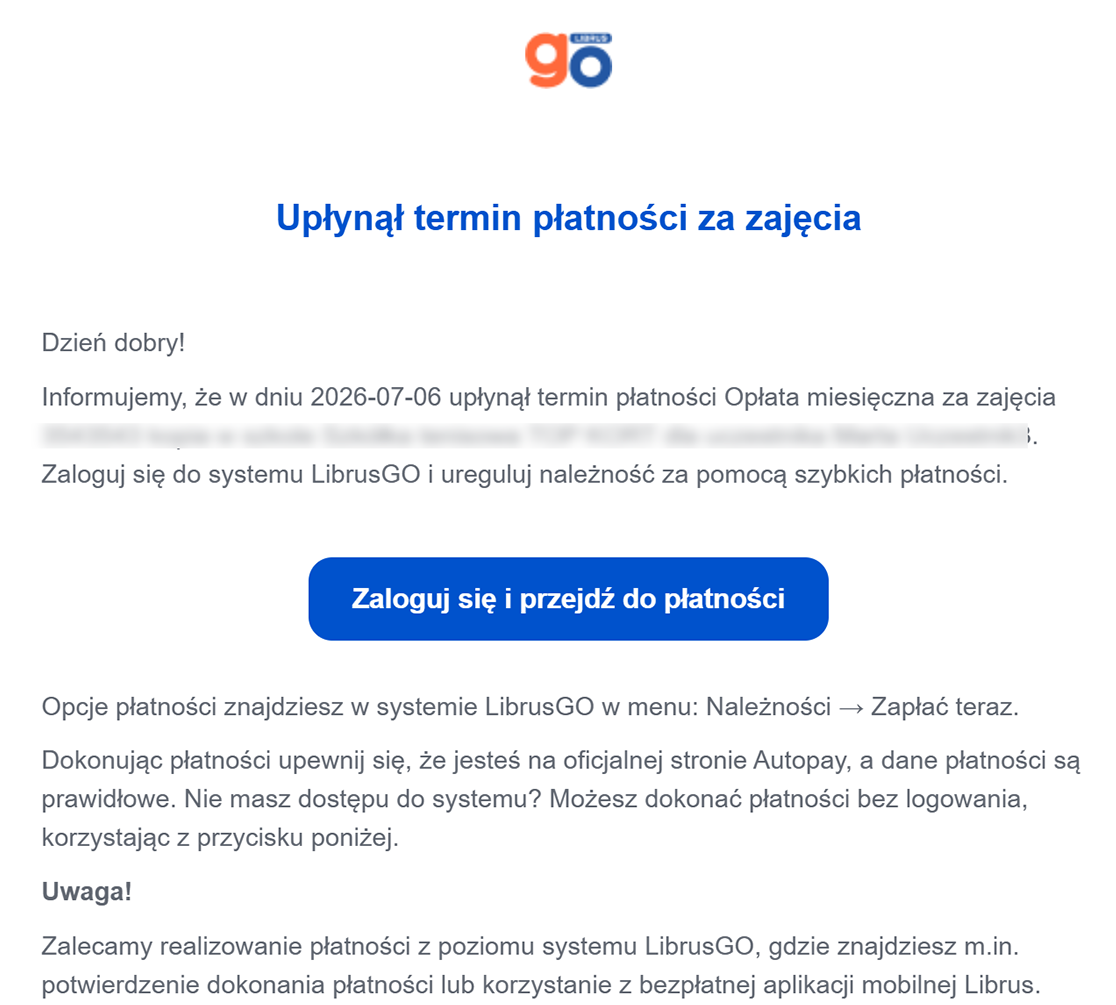 Należności - Uczestnicy